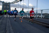 Race start over the bridge - middle runners