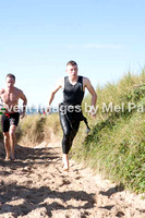 Sprint, run to transition from beach